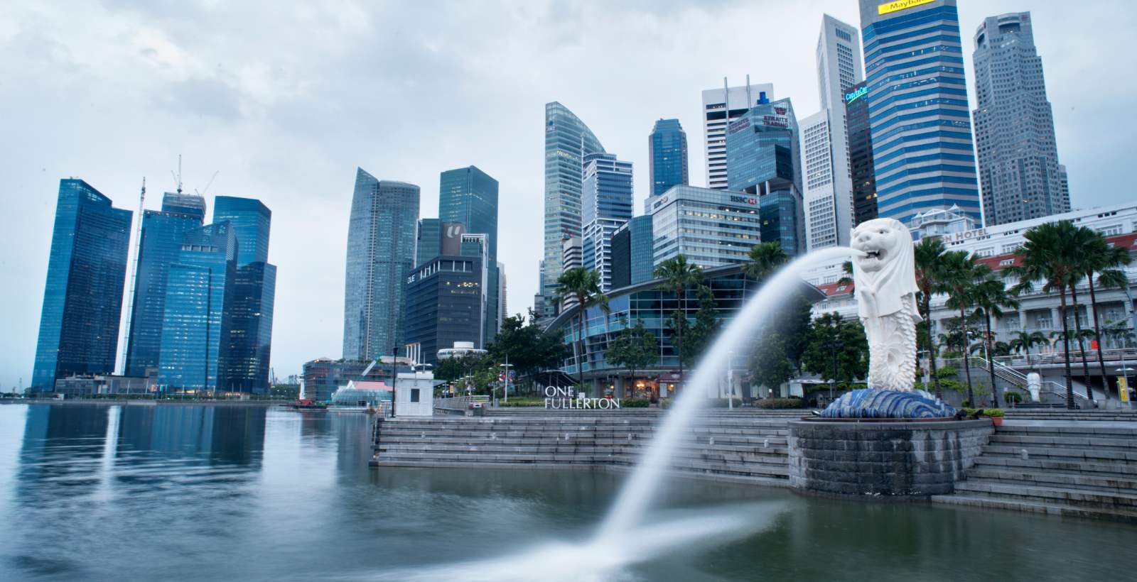 fuente Merlion Park de la ciudad, guía de viaje Singapur 