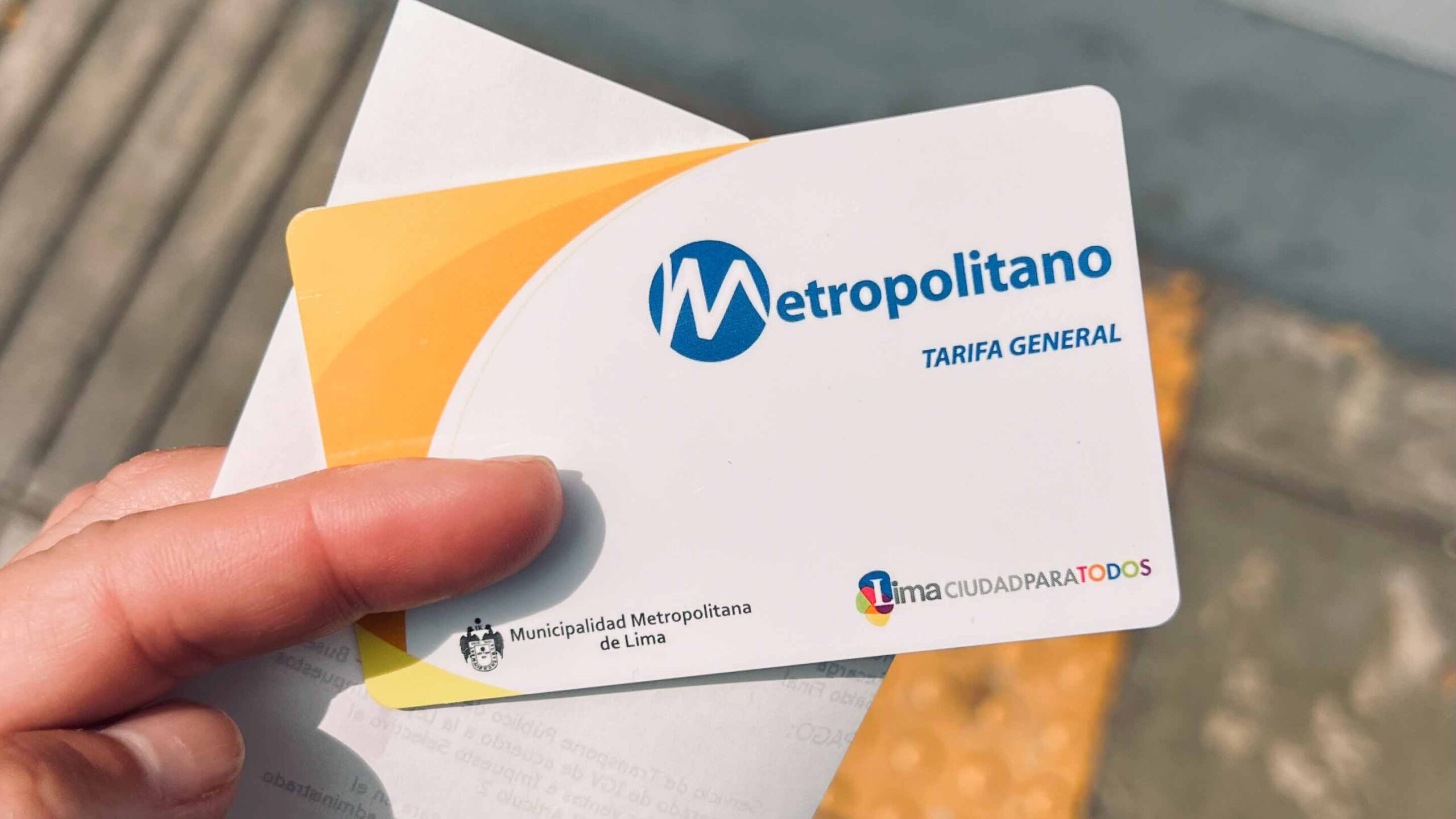 Tarjeta metropolitano Lima Pass Peru